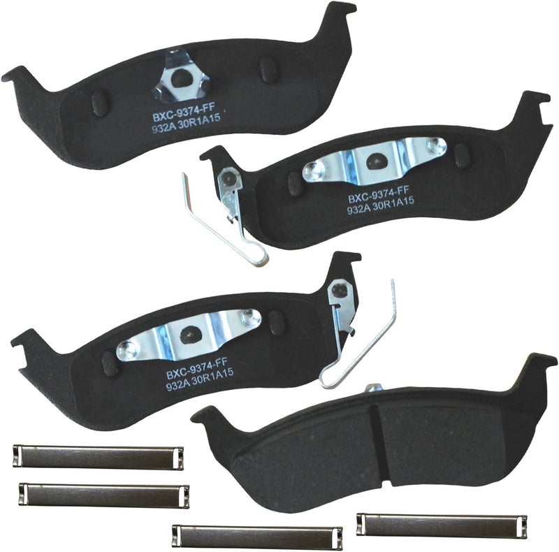 Bendix وسادات فرامل خلفية سيراميك SBC932A الممتازة لفورد كراون فيكتوريا 2011-2003، رينجر 2011-2010، لينكولن تاون كار 2011-2003، مازدا B2300 2010، B4000 2010، ميركوري مارودر 2004-2003 - Image 1